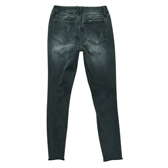 Special A Mid-Rise Distressed Gray Ankle Skinny Jeans Size 7 26X27 - Picture 5 of 7